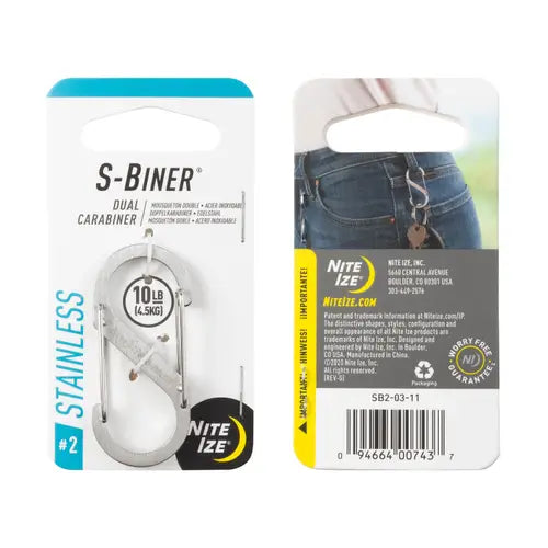 #2 S-Biner® Stainless Steel Dual Carabiner