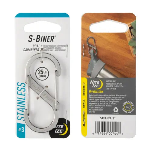 #3 S-Biner® Stainless Steel Dual Carabiner