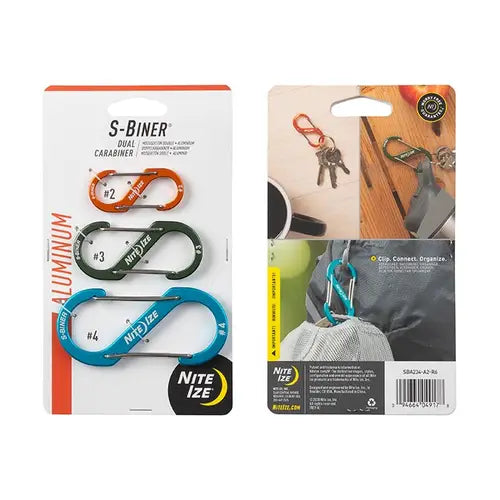 S-Biner Aluminum Dual Carabiner Combo 3 Pack
