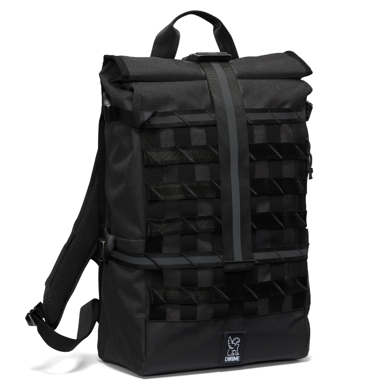 Chrome Barrage 22L rolltop backpack in Black