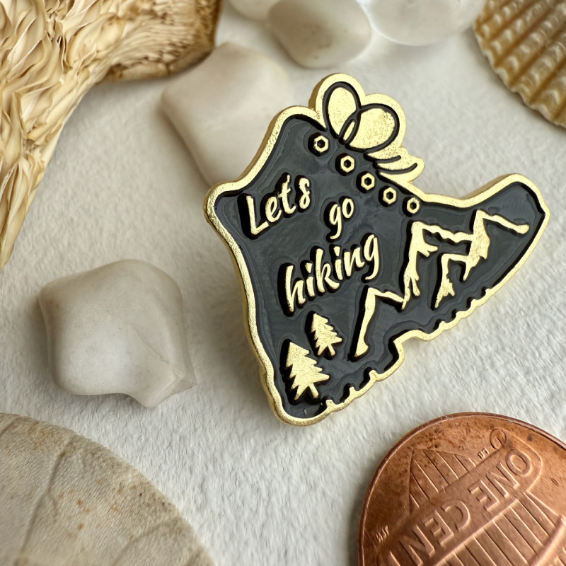 Muir Let's Go Hiking Boot Lapel Pin