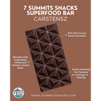 Carstensz Dark Chocolate, Espresso and Vanilla Superfood Bar 80g