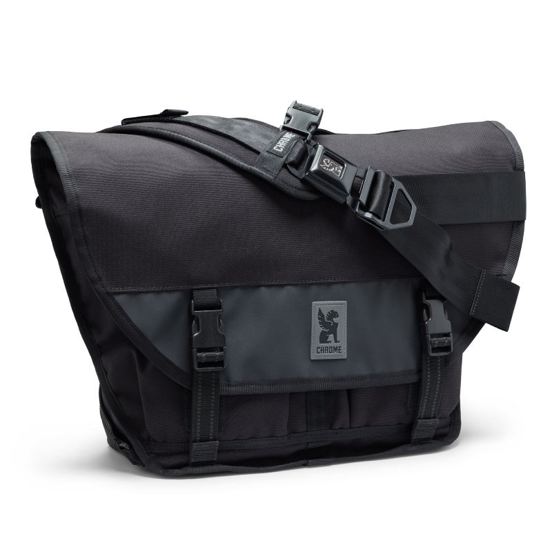 Chrome Citizen 15L messenger bag with laptop sleeve in Black