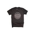 Dark gray t-shirt with 'Edmonton' graphic on a white background