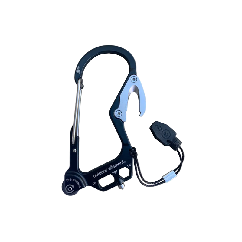 Outdoor Elements Fire Escape Biner Black