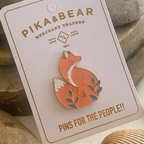Celeste Handsome Sitting Fox Lapel Pin