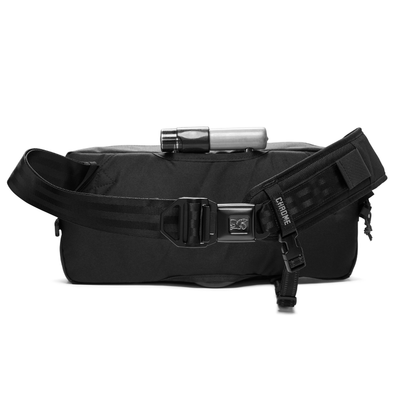 Compact Chrome Kadet Sling Bag with seatbelt buckle