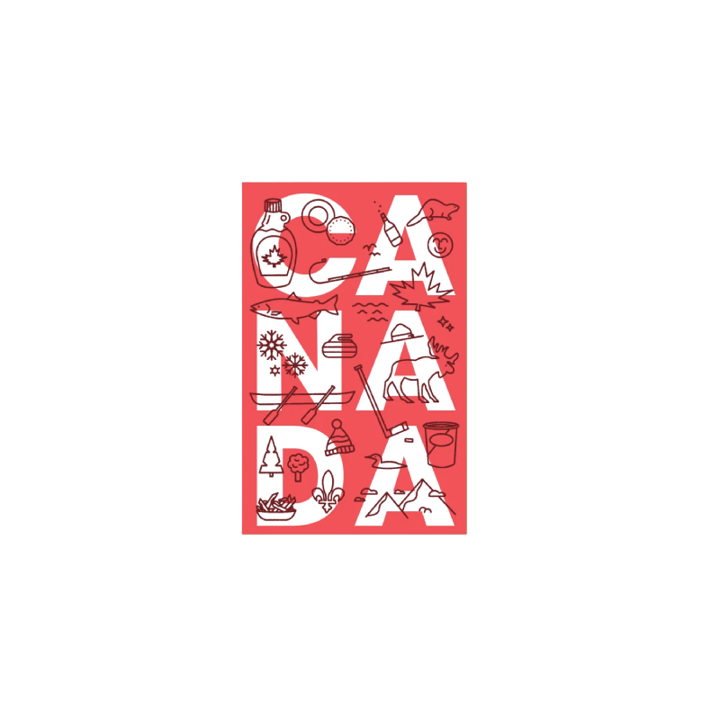 Red Canada Sticker