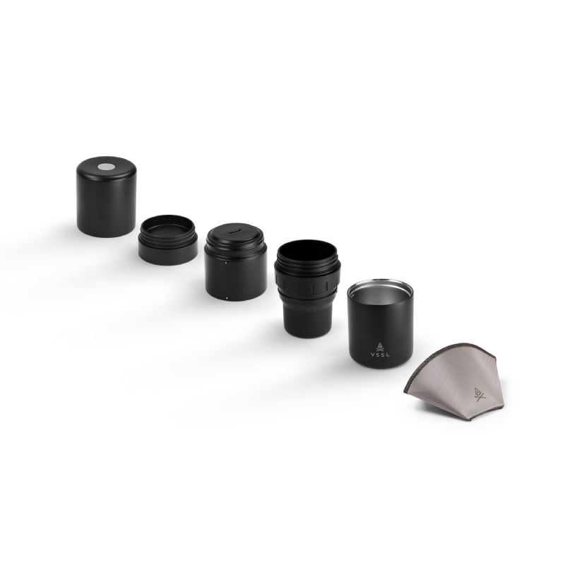 VSSL Nest Pour Over Kit with two mugs and dripper