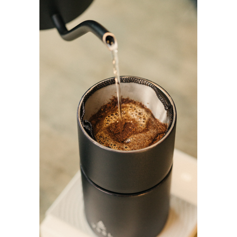 VSSL Nest Pour Over Set with mug and dripper in Black