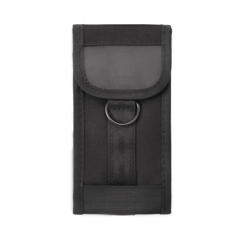 Chrome Large Phone Pouch in black rugged nylon