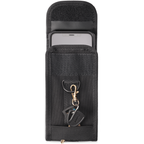 Chrome Large Phone Pouch in black rugged nylon