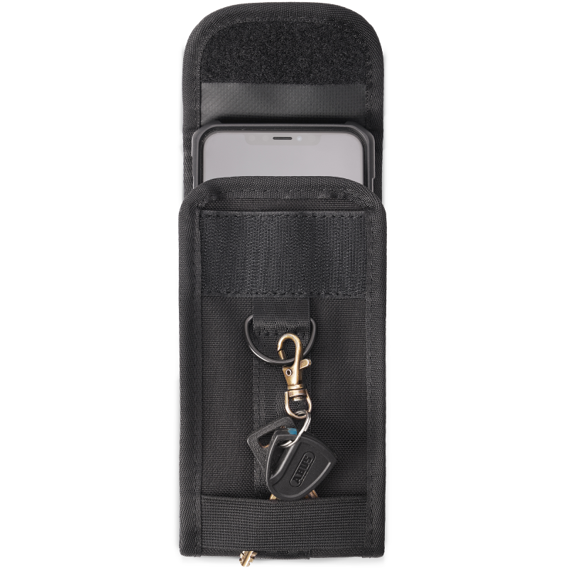 Chrome Large Phone Pouch in black rugged nylon