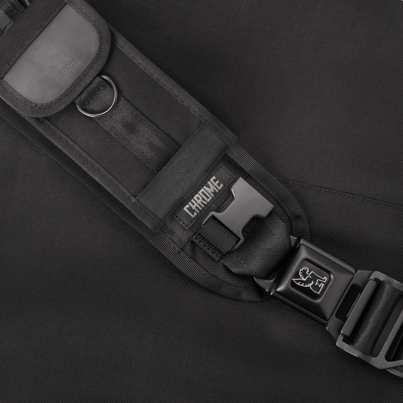 Chrome Large Phone Pouch in black rugged nylon