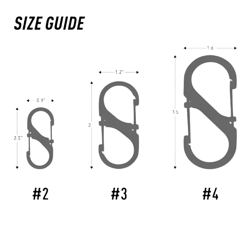 S-Biner® SlideLock® Black Stainless Steel 3pk