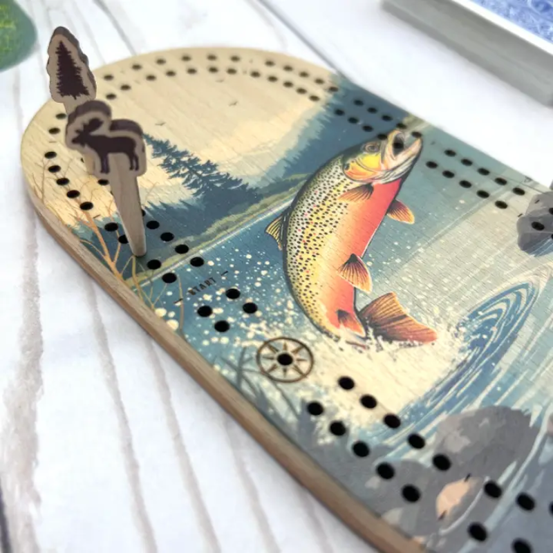 Wilderness Mini Travel Cribbage Board