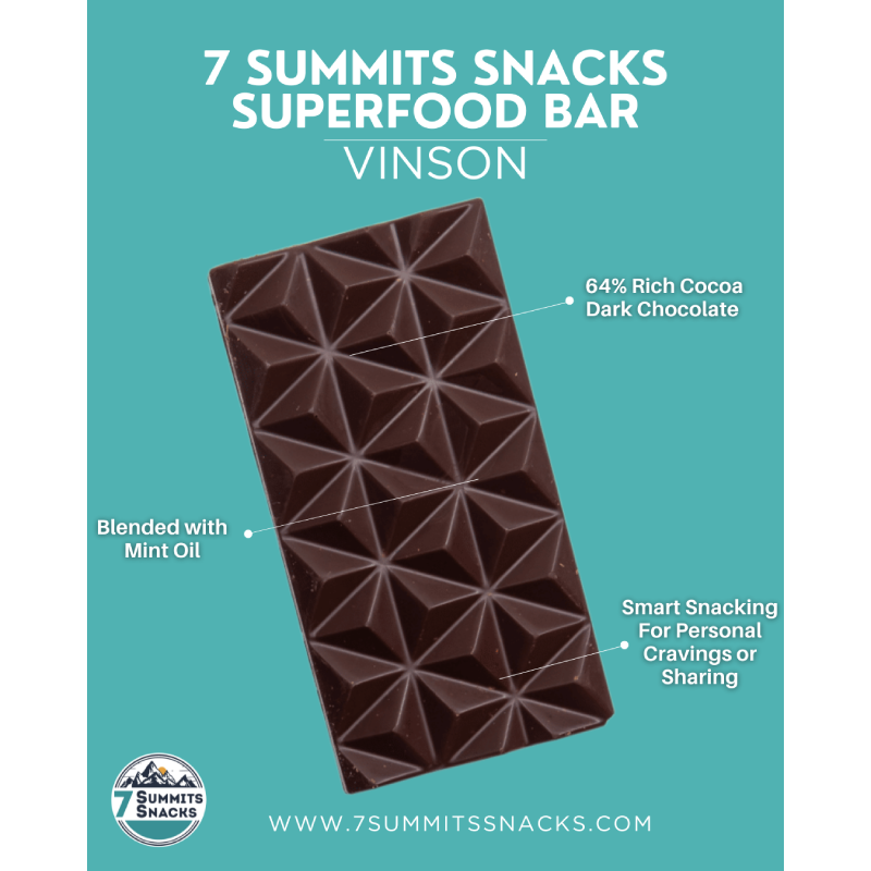 Vinson Dark Chocolate with Mint Superfood Bar 80g