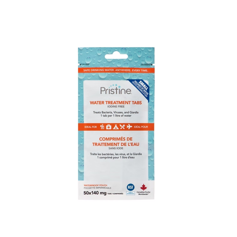 Pristine water purification tablets 8.5mg pack