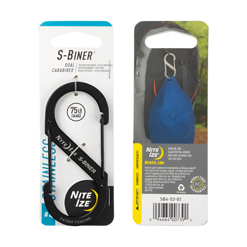 S-Biner® Stainless Steel Dual Carabiner 3Pk